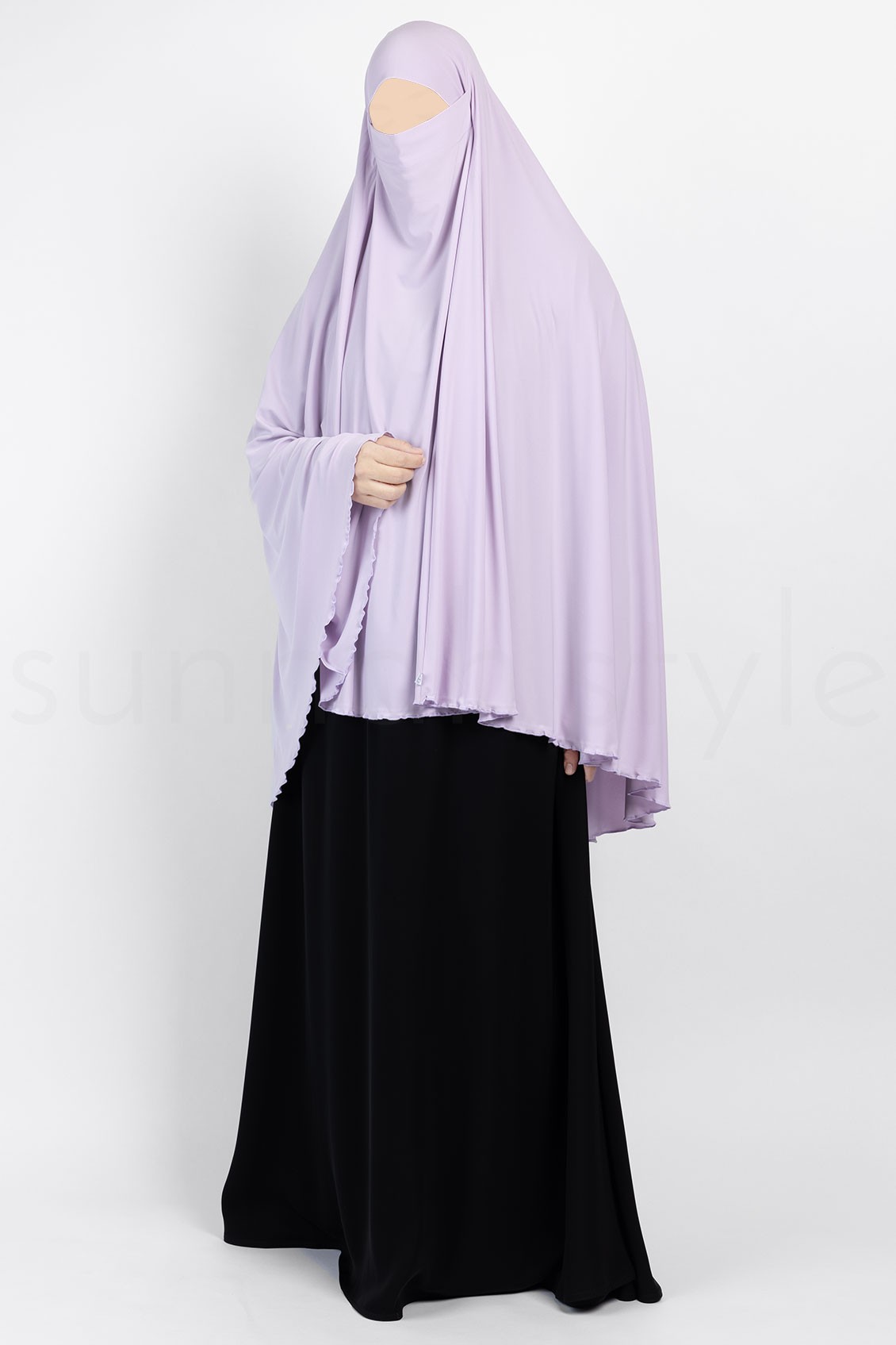 Sunnah Style Jersey Khimar Thigh Length Lavender